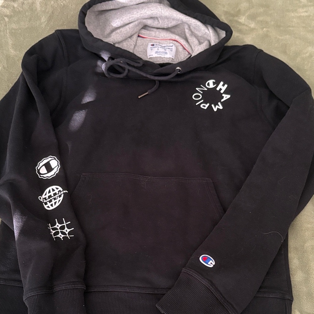 Champion Black and Gray Men's Hoodie